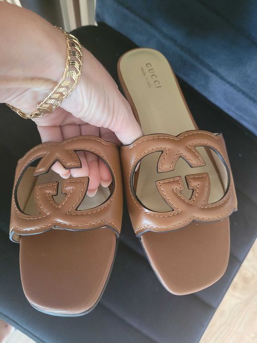 Klapki gucci ze skóry 36 i 37