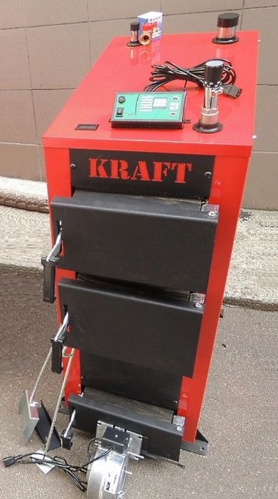 Твердотопливный котел Kraft Kronas 16 кВт стенка 5 мм, дрова/уголь