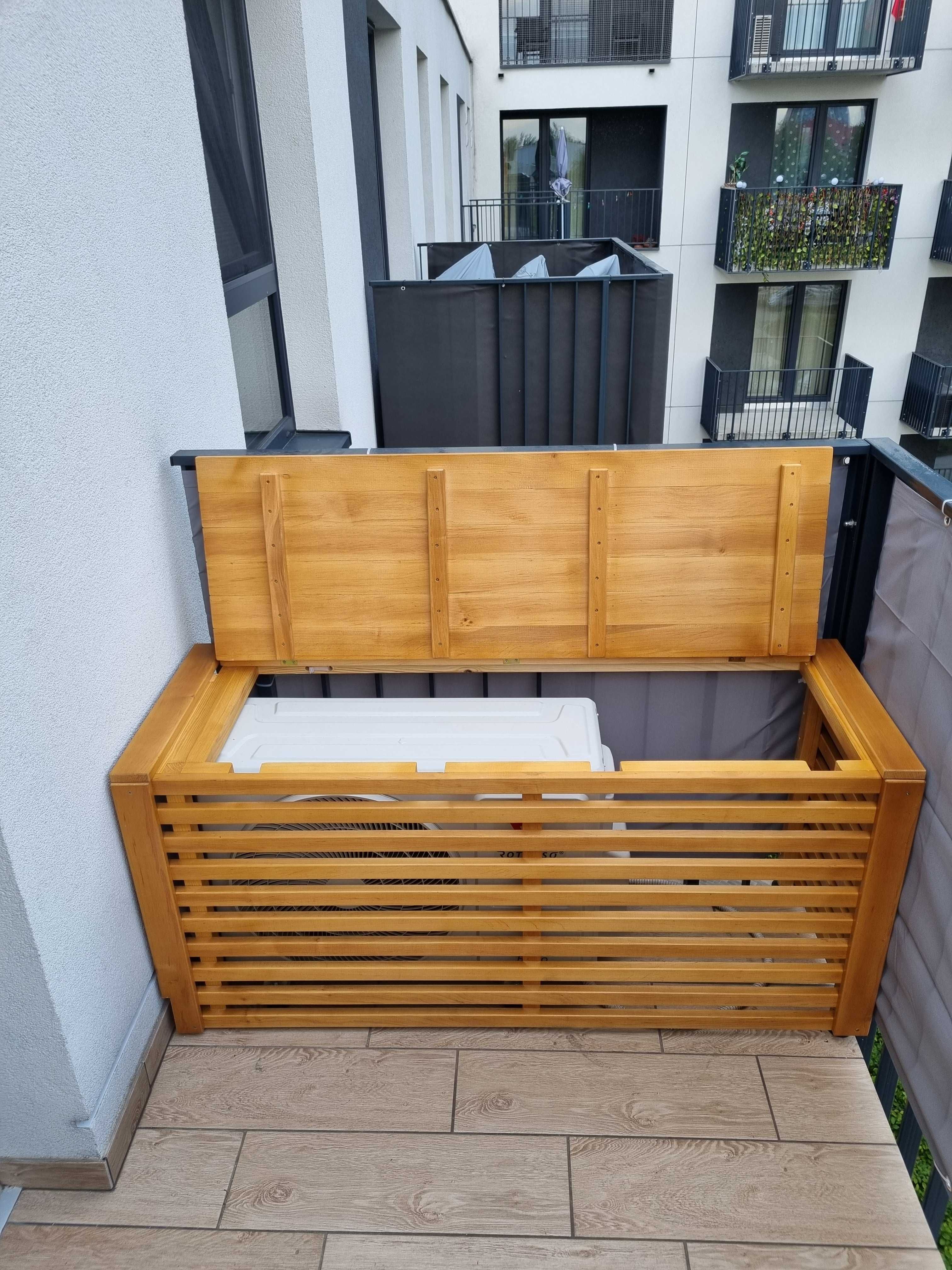 Zabudowa balkonu klimatyzatora pergola kratka