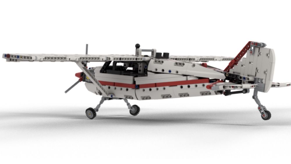 Modelka Lego Technic Cessna 170 własnej roboty