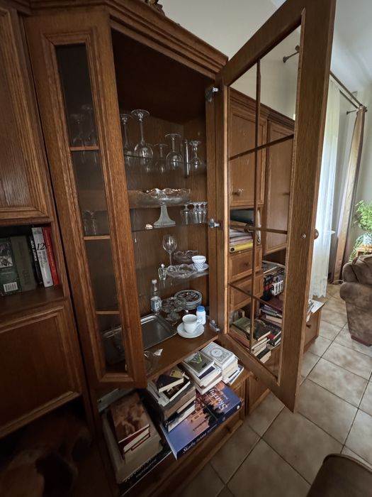 Witryna, biblioteczka, regał jak dębowy, stan idealny