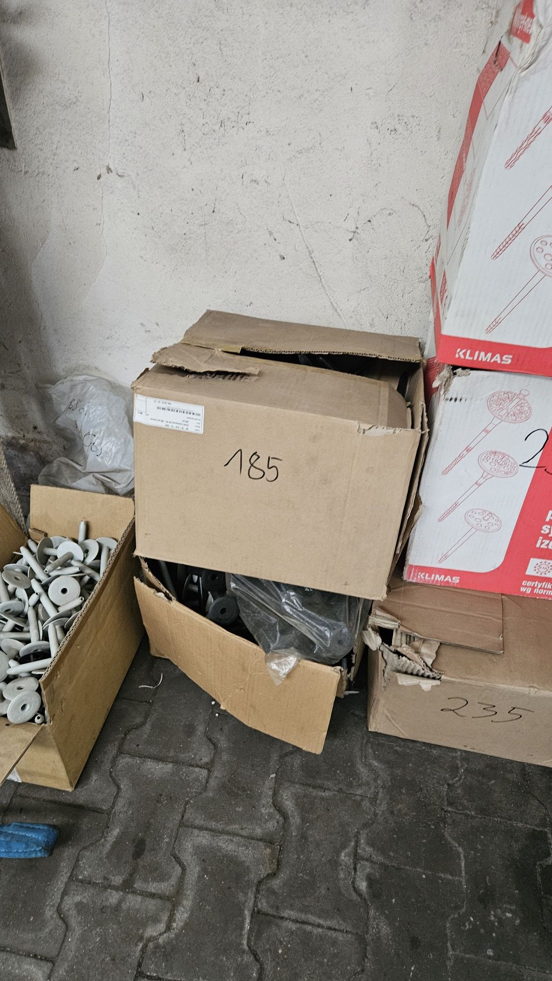 Tuleje do mocowania dachów kołek teleskopowy 185 mm z wkrętem 427 szt.