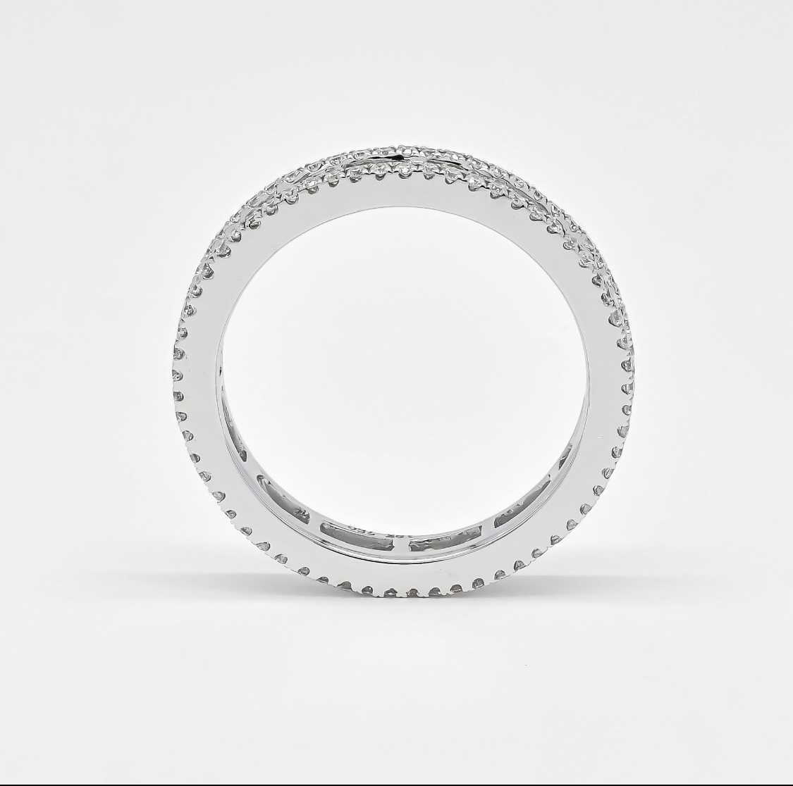 Obrączka z diamentami naturalnymi Infinity 1.00 CT bagiety
