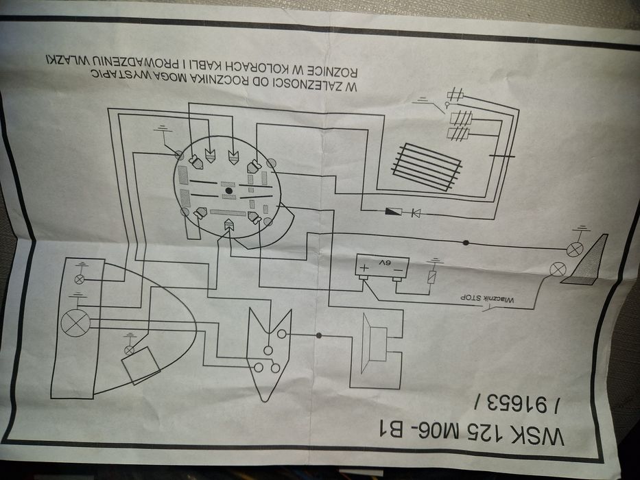 Nowa kpl wiązka instalacja elektryczna+schemat wsk b1 dwuramowka pl
