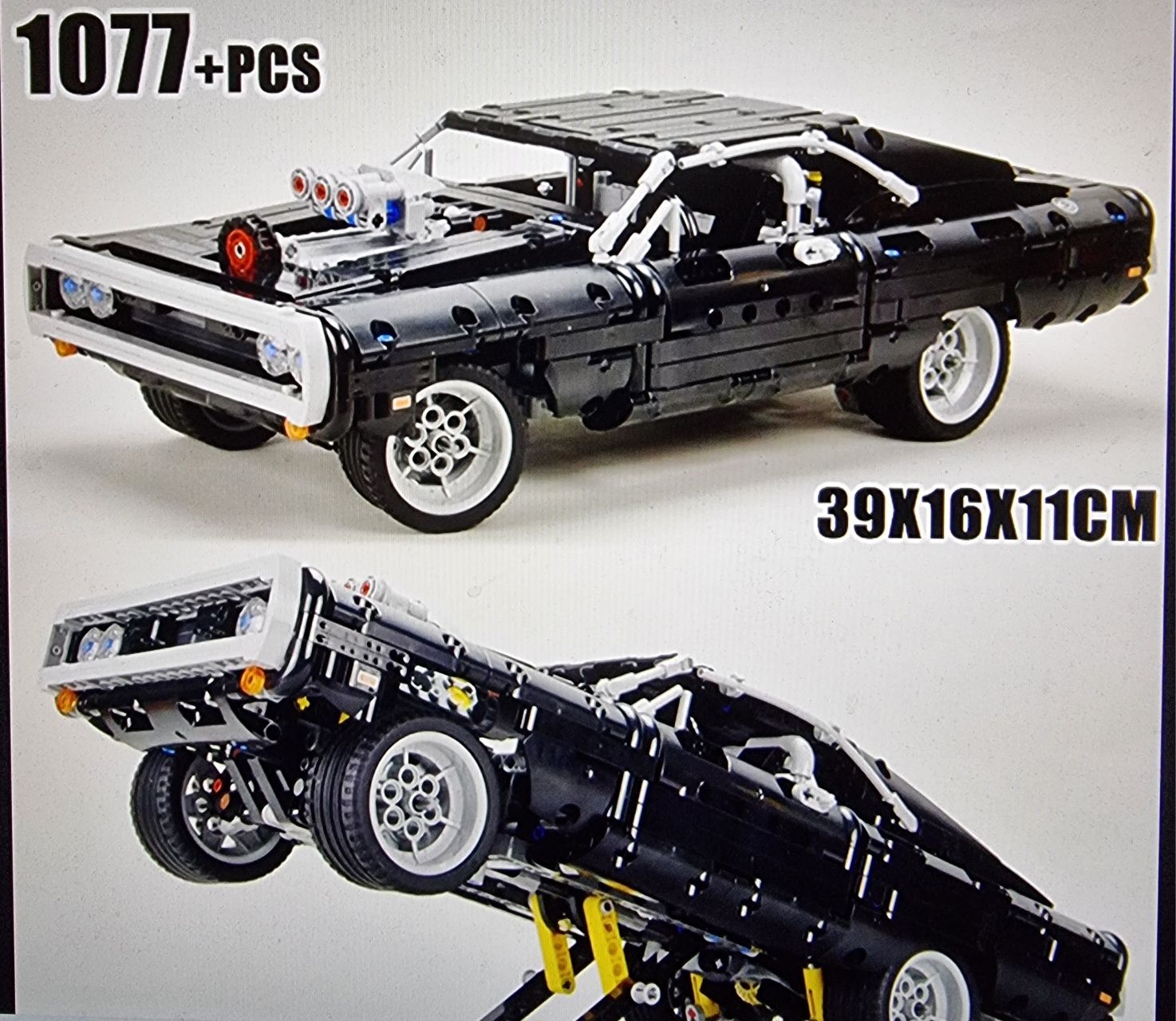 Lepin 42111  dodge charger szybcy i wściekli 1077 szt. Klocki  39 cm