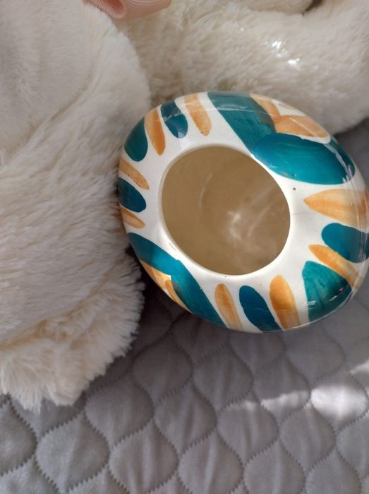 Wazon ręcznie malowany, Fajans, Włocławek