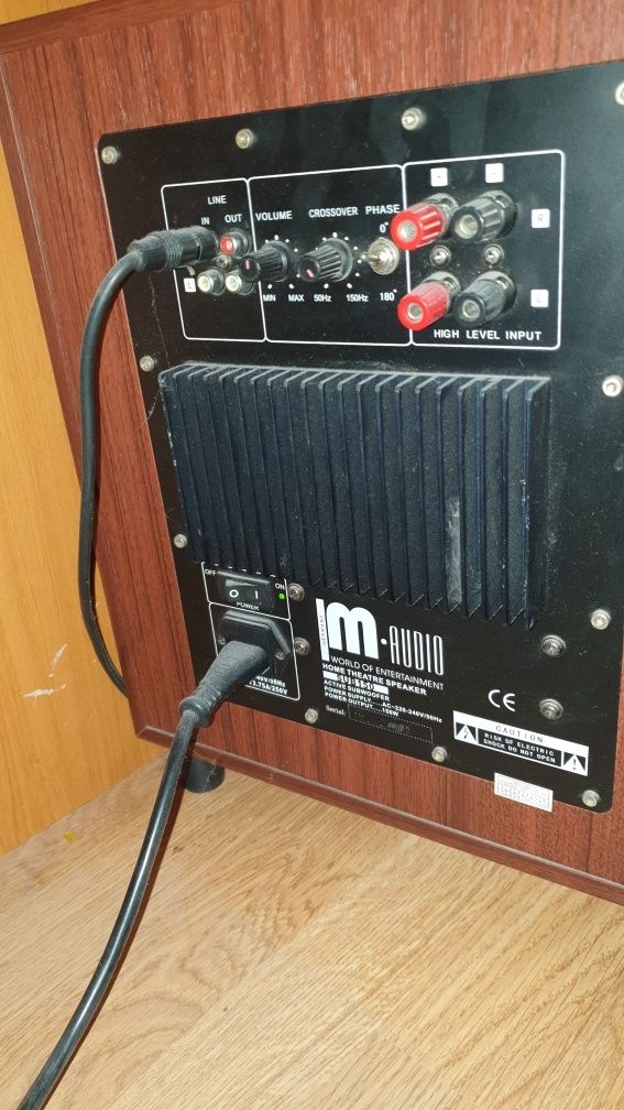 Głośniki M Audio HTS 501  subwoofer kolumny kino domowe amplituner onk