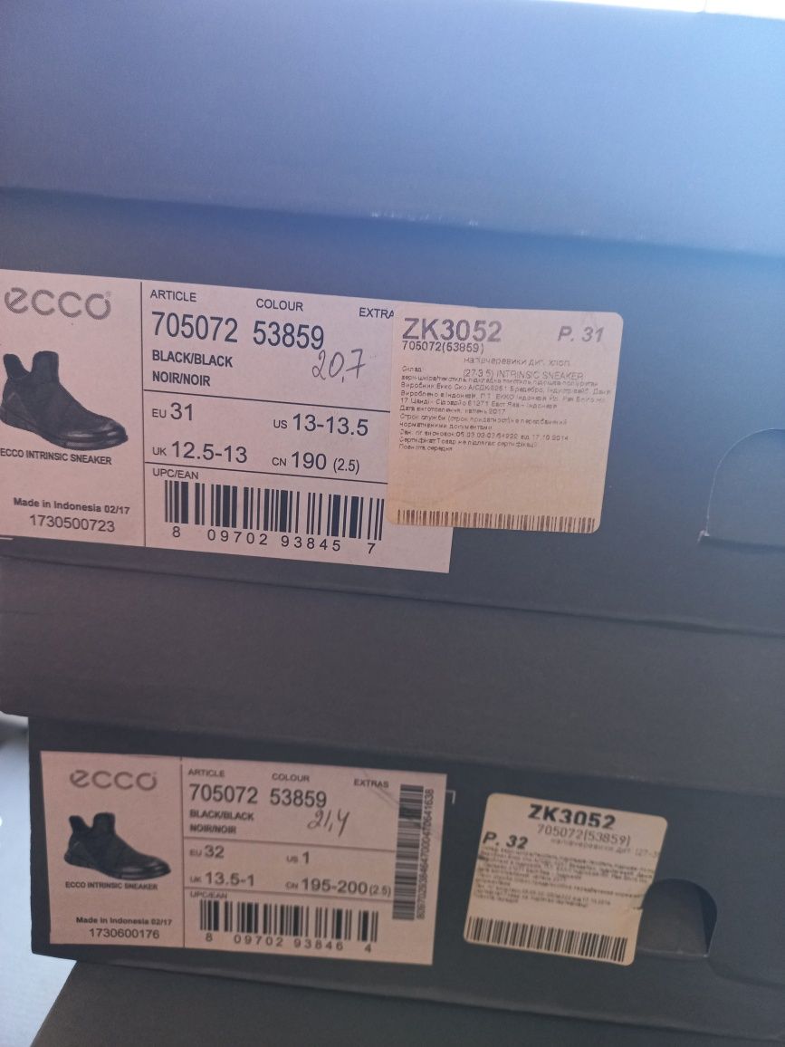 Напівчеревики ECCO Intrinsic sneaker розміри 24-32 Оригінал
