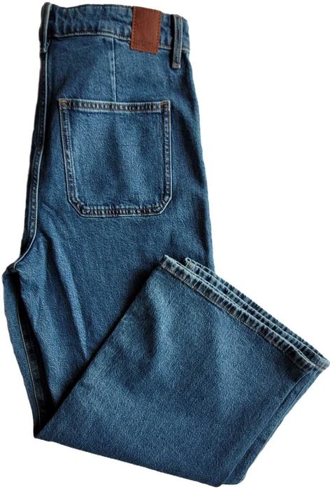 Szerokie damskie spodnie jeans EU42. HIGH LOOSE, WYSOKI STAN.