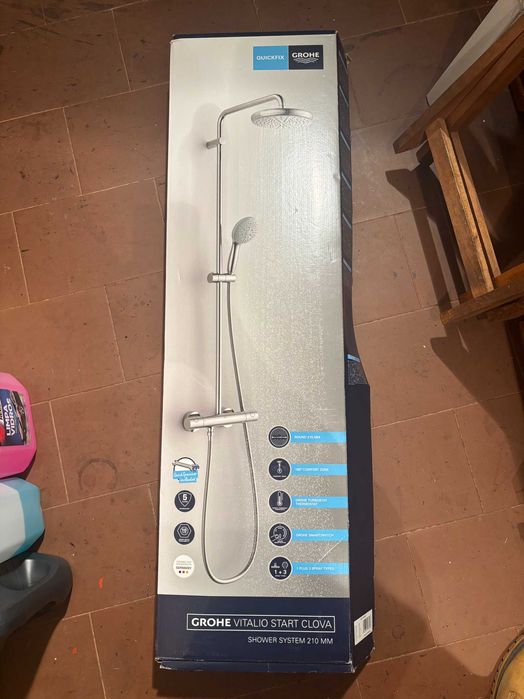 Conjunto de duche torneira TERMOSTÁTICA GROHE START CLOVA 210 CROMADA