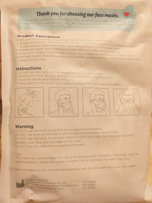 Медична Захисна 4-шарова маска PM2.5, 3D  контур дизайн