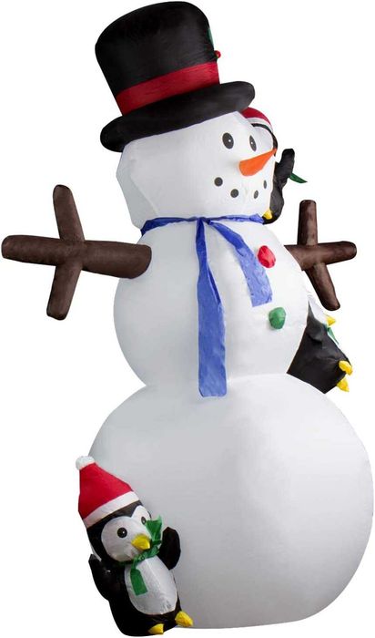 Boneco de neve insuflável de Natal LED, novo