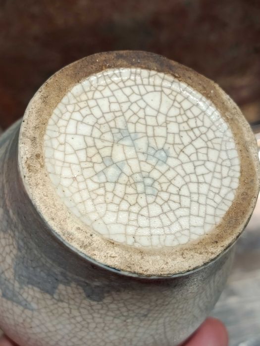 Cachimbo ópio Cerâmica Chinesa Séc XIX 14 cm Carimbado