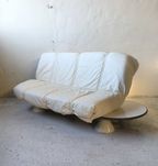 Giovannetti włoska sofa rozkładana skóra lata 80 vintage