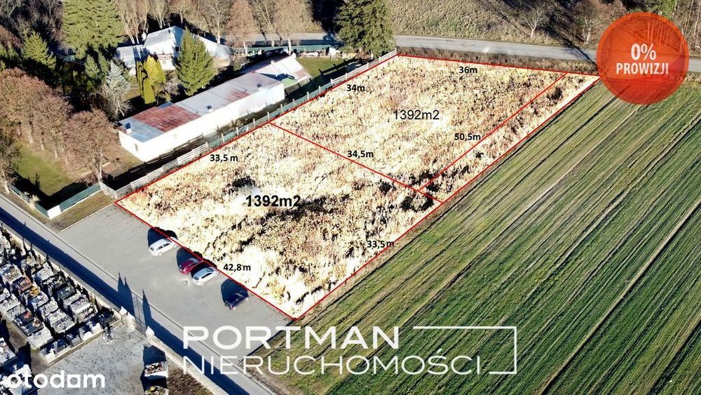 Działka pod zabudowę produkcyjno - magazynową.