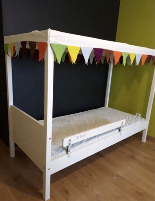 Łóżeczko łóżko dziecięce z baldachimem