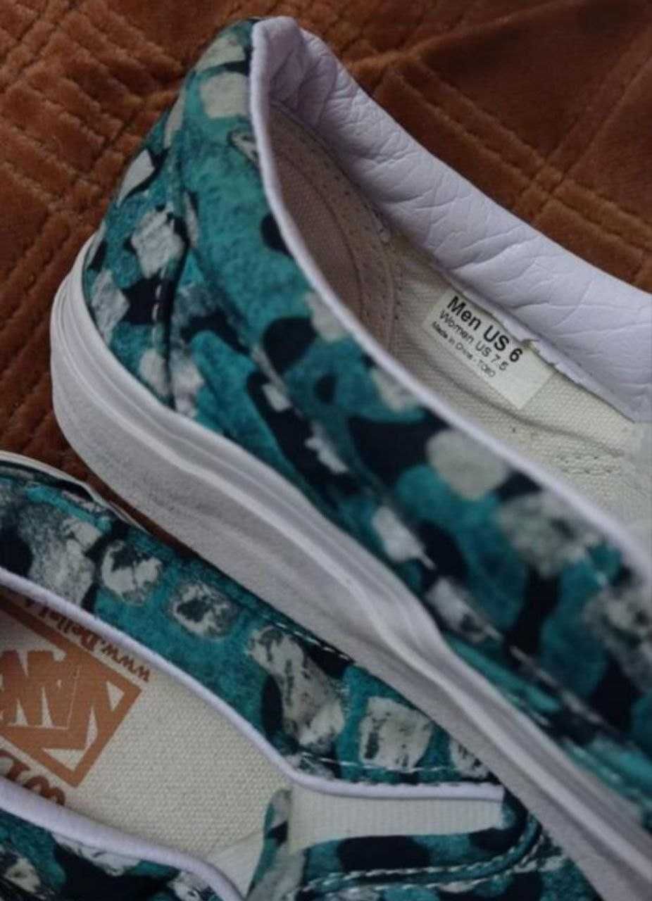 Сліпони зелені ванси принтовані Vans Della 38