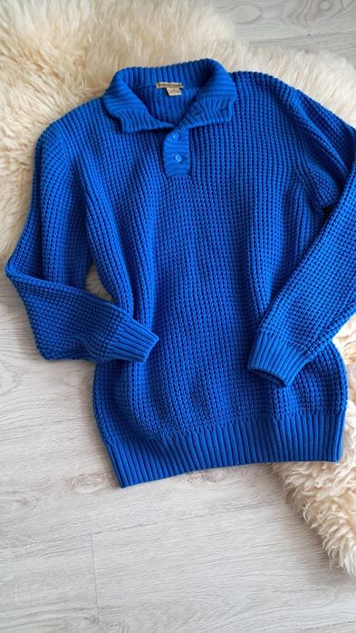 Sweter golf oversize chabrowy damski Angelo Gianni r. M 100 % bawełna