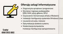 Usługi informatyczne / informatyk / pogotowie komputerowe