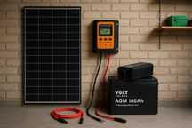Gotowy zestaw off-grid 12V 500W – działka, kamper, garaż, altana