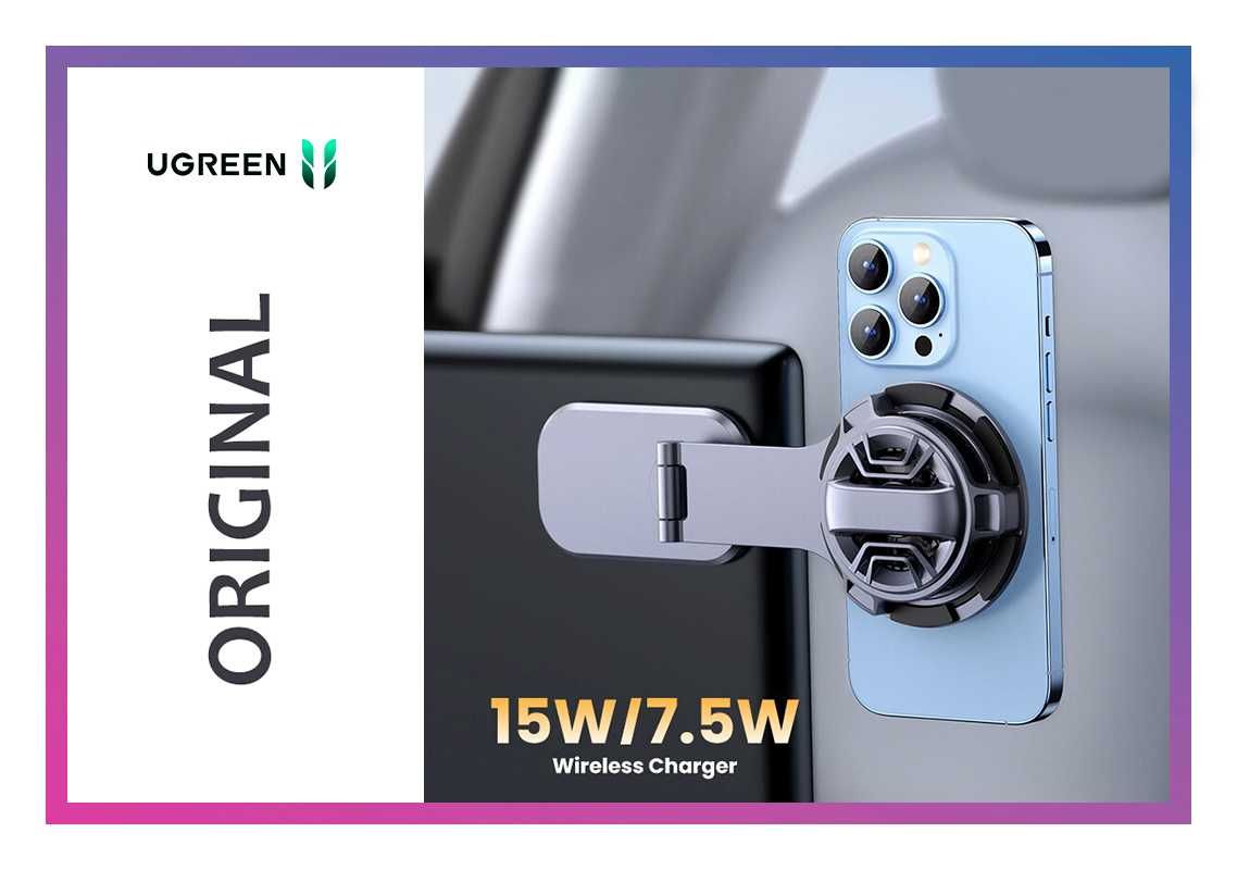 Автомобільний тримач для iPhone беспроводная зарядка MagSafe UGREEN