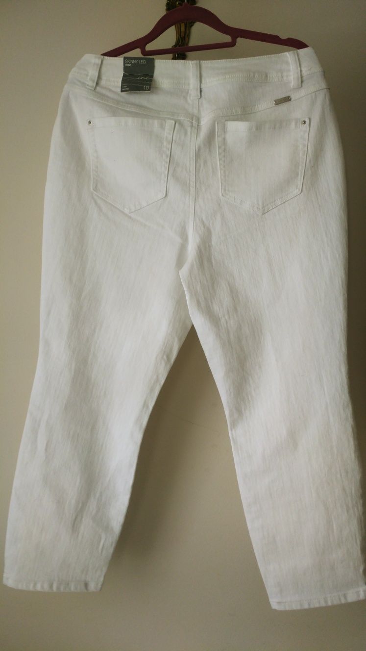 Nowe białe spodnie skinny jeansy jegginsy 44/46