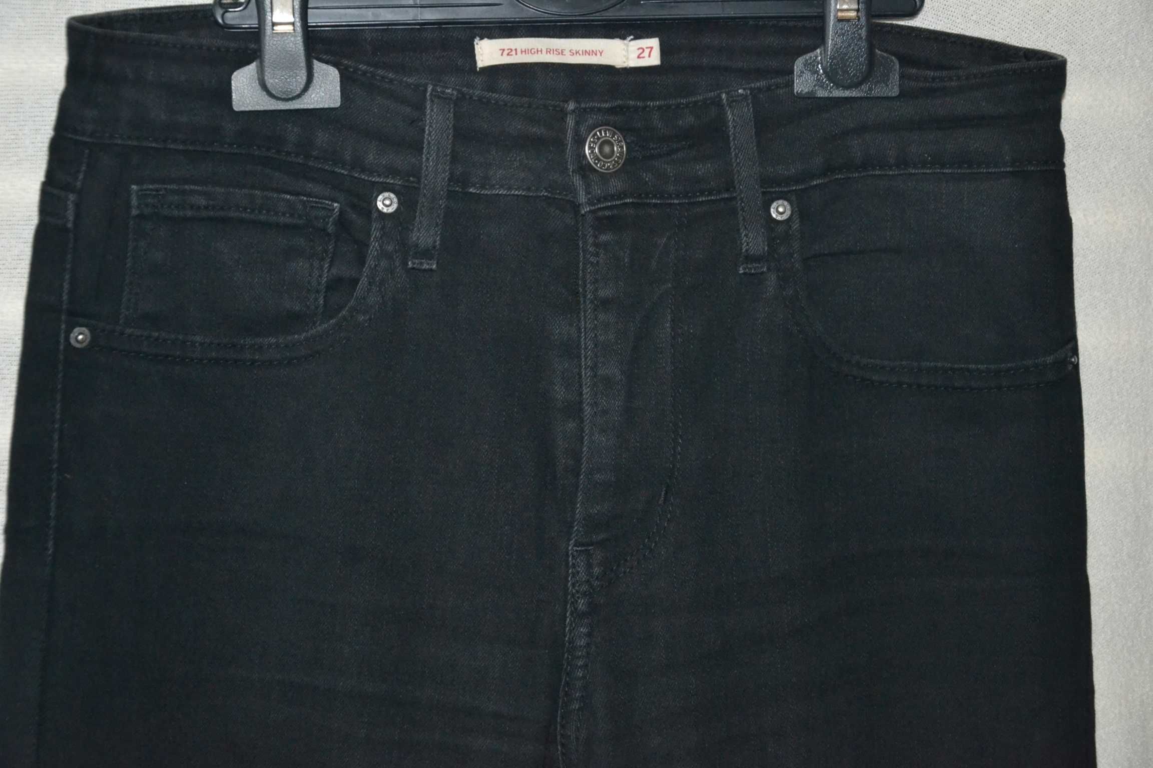 LEVIS 721 High Rise Skinny Jeans Spodnie Damskie W27 L32 Super Stan