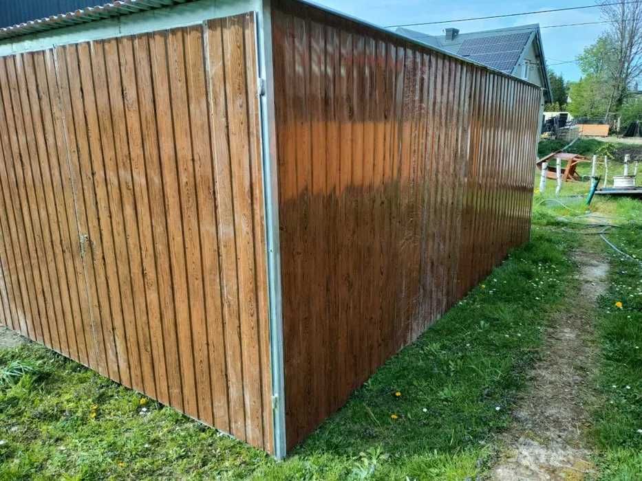 Garaż Blaszany - DREWNOPODOBNY- 3x5 – NISKA CENA  - Blaszak - ESSTAL*