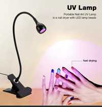 УФ Лампа тюльпан UV для сушіння гель-лаку з USB-портом на прищіпці 5 в