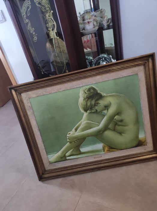 Quadro mulher nua c/moldura incluida