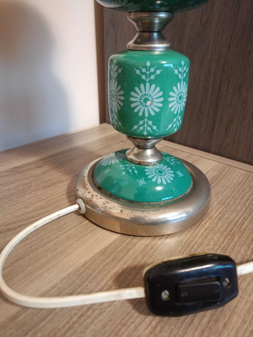 Lampka nocna klosz szklany