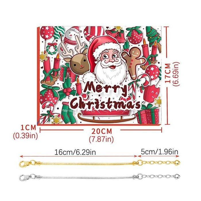 Новорічний адвент-календар для дівчаток, набір для шарм-браслетів