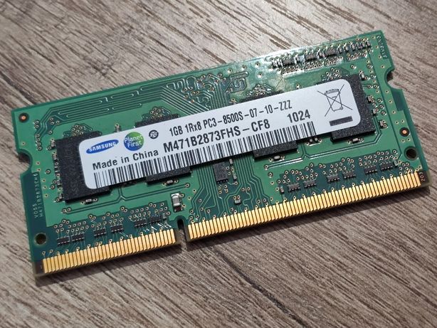 Pamięć RAM Samsung 1GB DDR3 SoDIMM (M471B2873FHS-CF8)