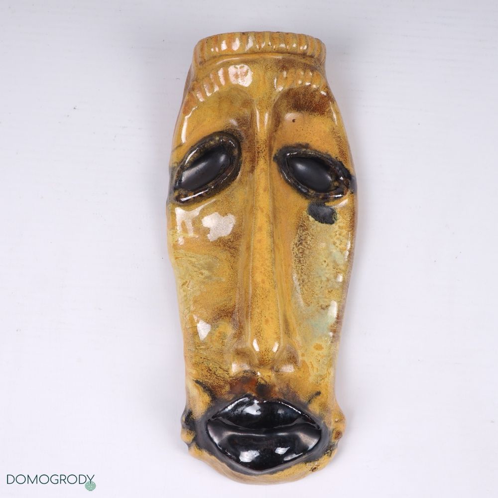 Ceramiczna maska naścienna proj. Leszek Werocsy, Gdańsk, 2 pół. XX w.