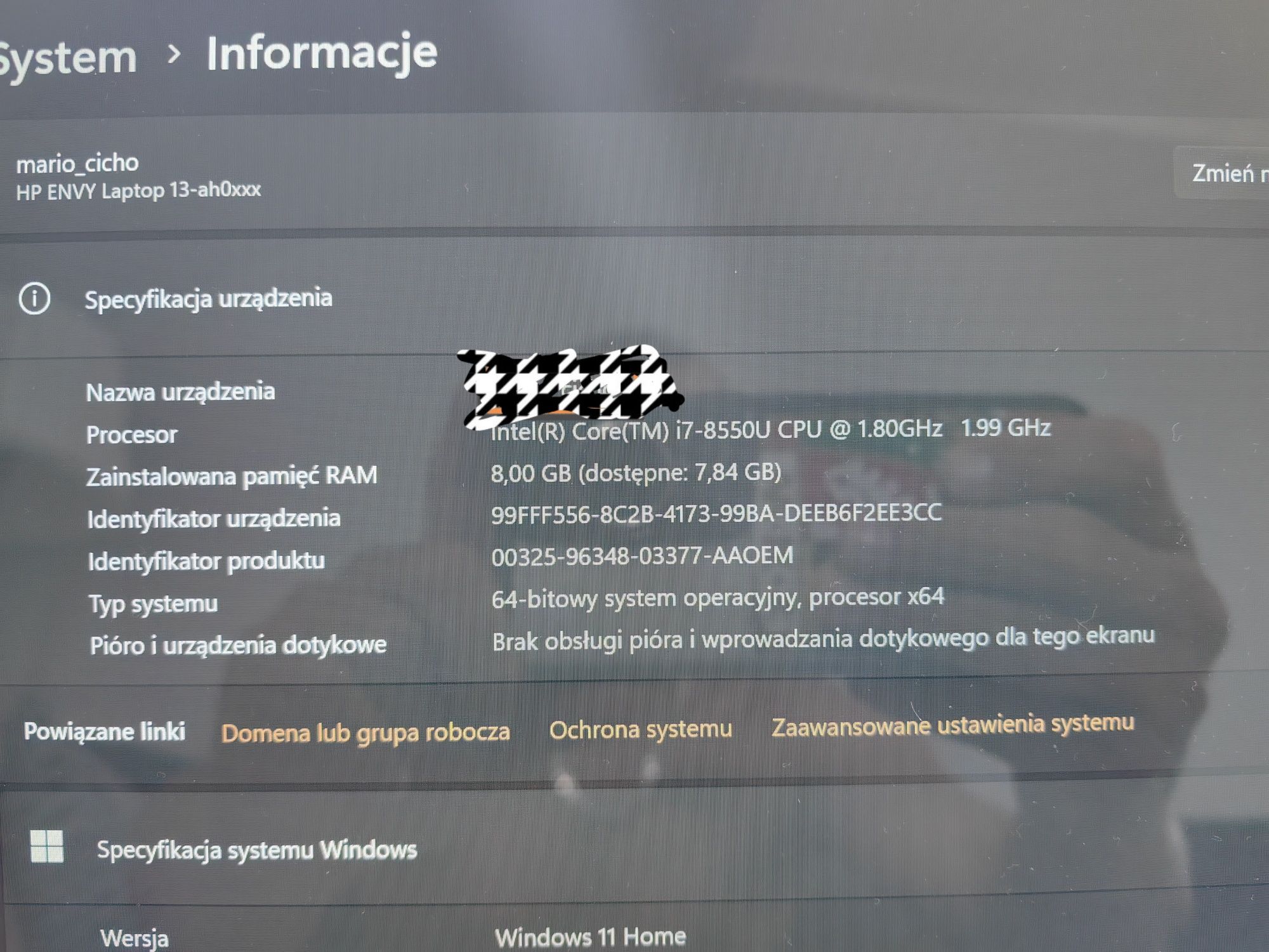 Hp envy 13 śliczny