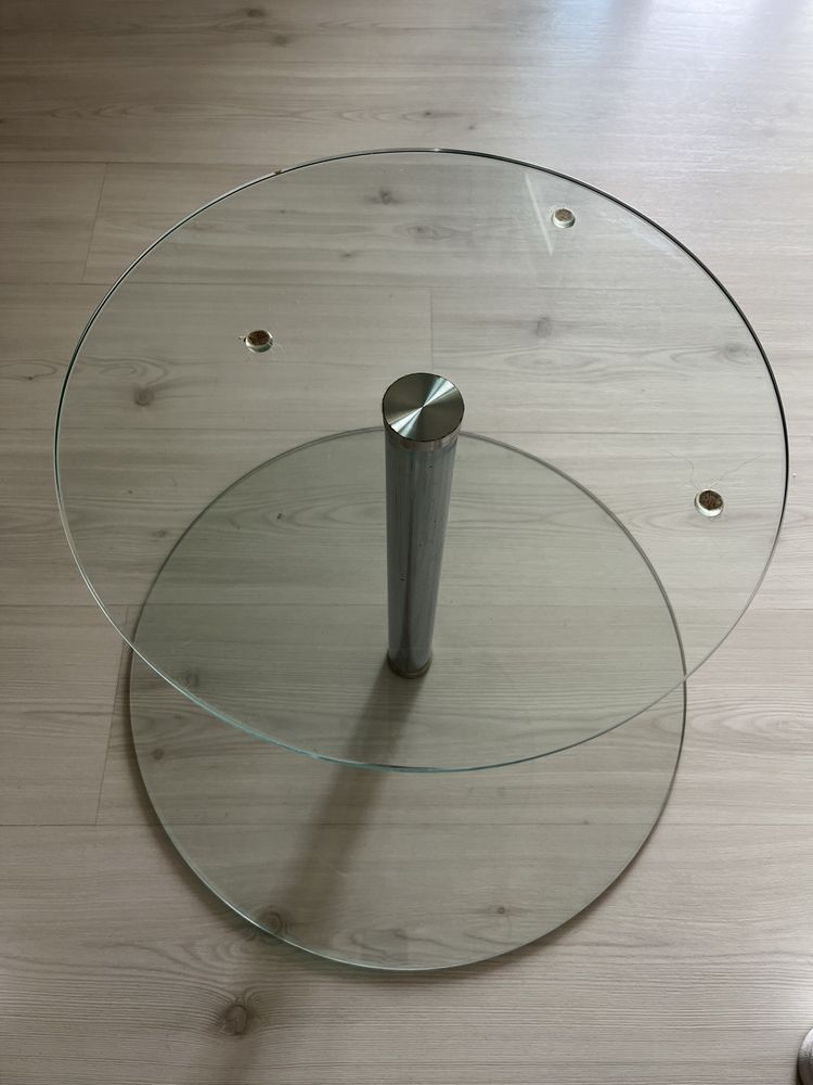 Mesa de apoio em vidro