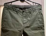 Zielone spodnie materiałowe długie H&M chinos chinosy