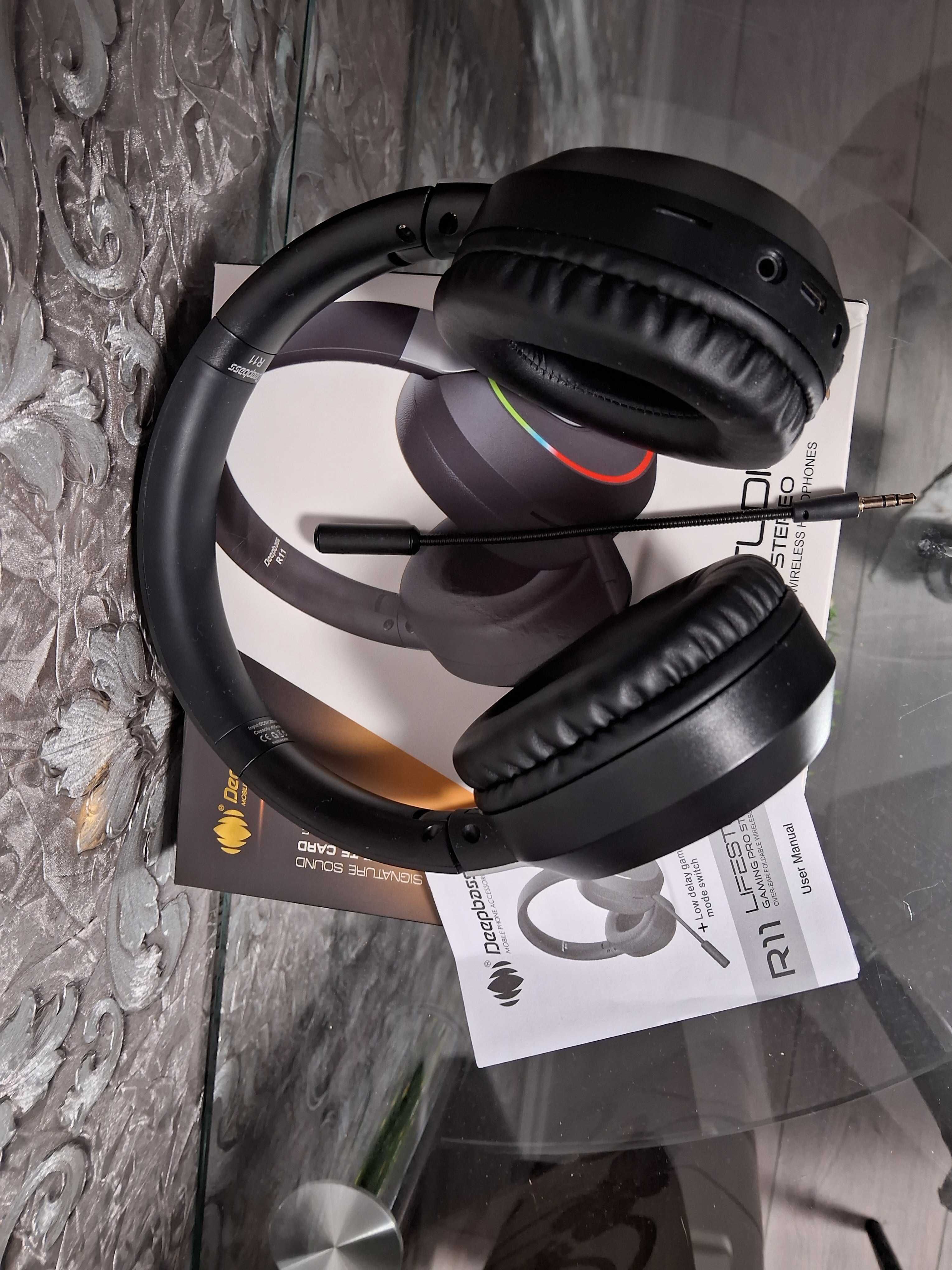 Навушники бездротові ігрові з мікрофоном Deepbas Gaming pro studio R11
