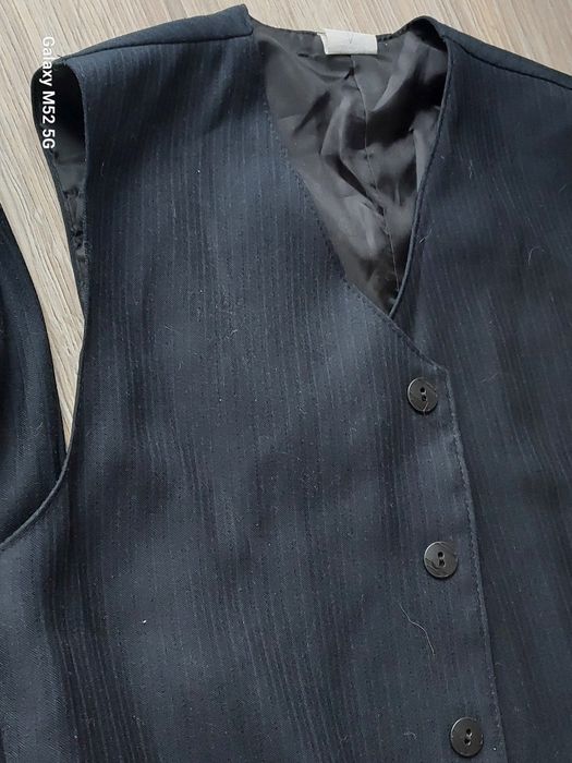 Spodnie garniturowe,  kamizelka r. 140