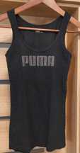 Damski T-shirt marki Puma w stylu vintage, bez rękawów.