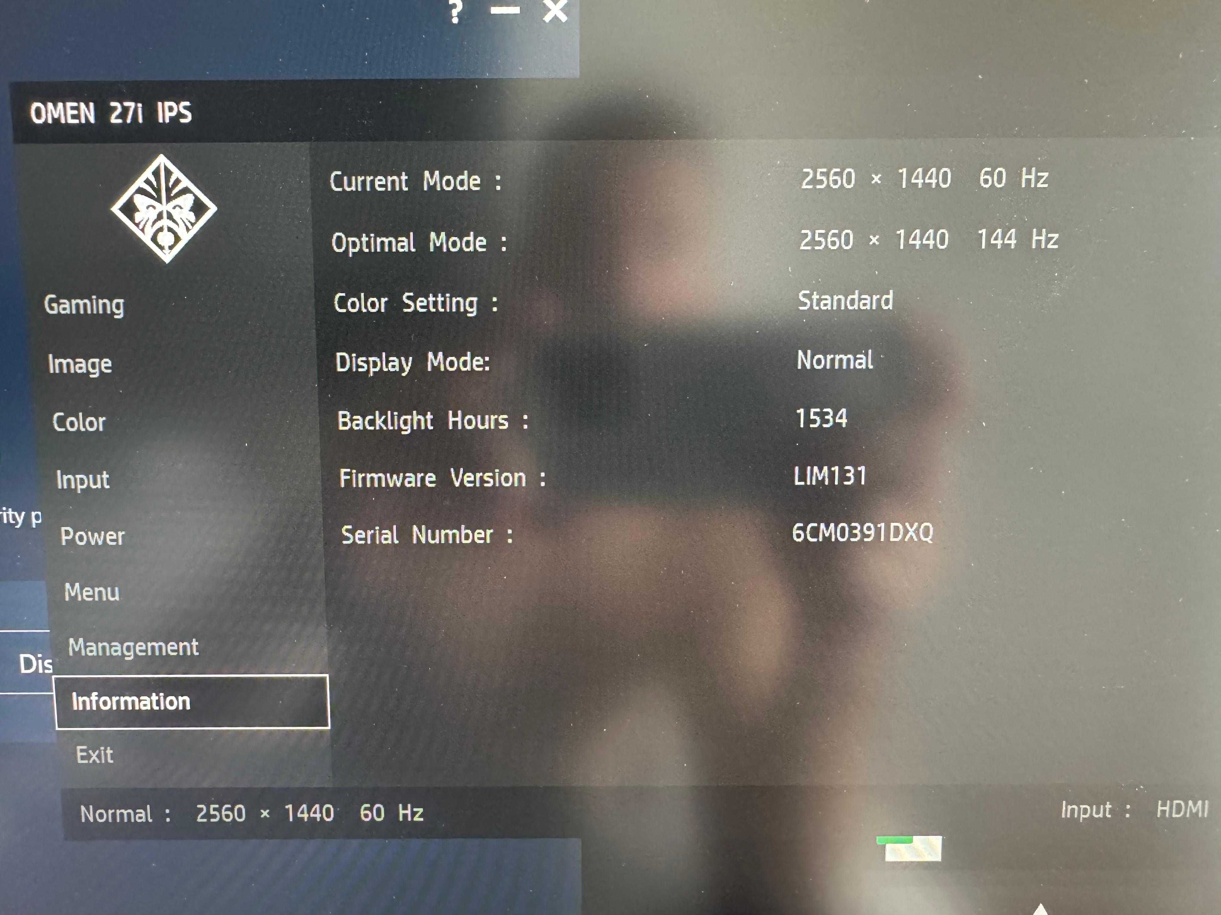 Monitor HP Omen 27i IPS - 2K 165 Hz