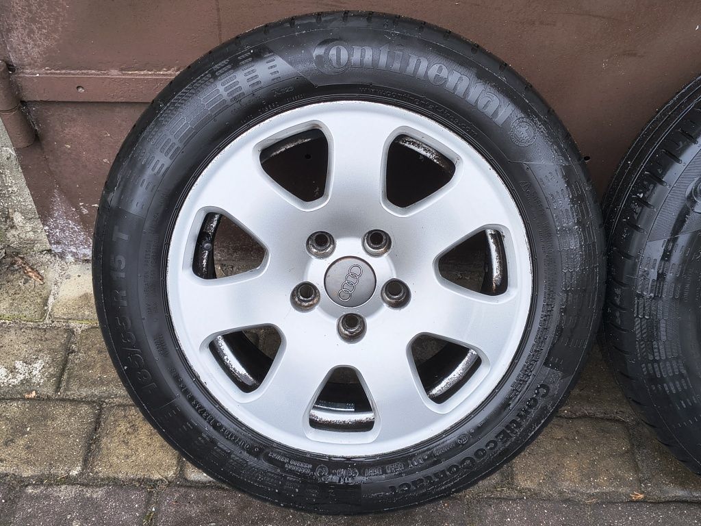 Koła audi A4 A3 5x112 r15 opony Continental 185/65/15 koła vag
