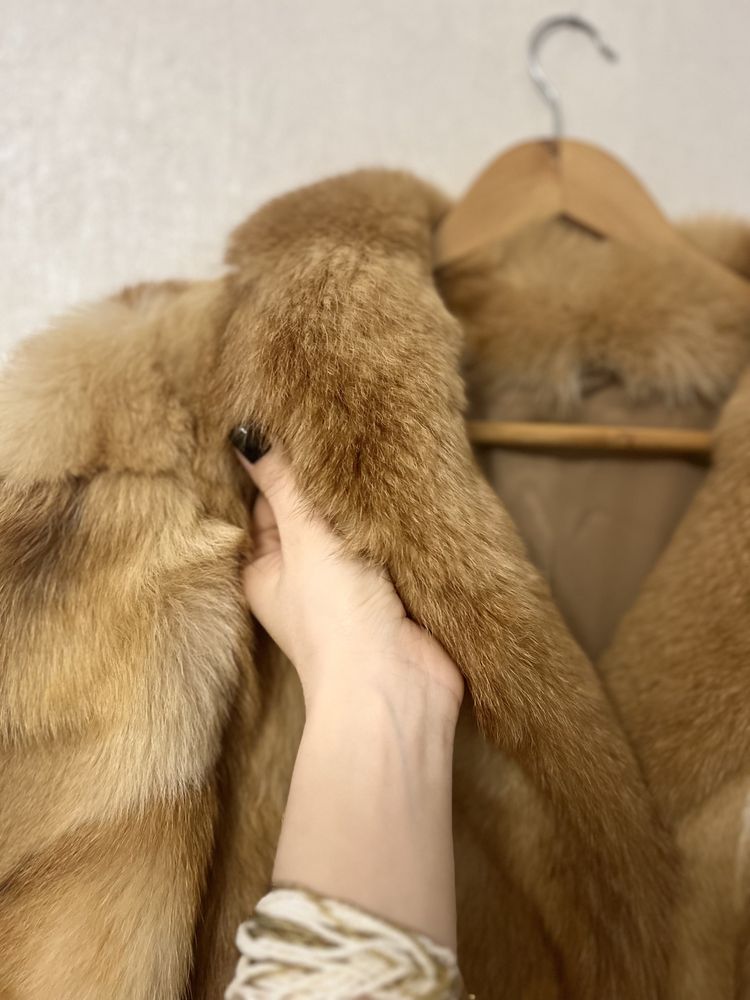 Шуба песець/лисиця вінтаж