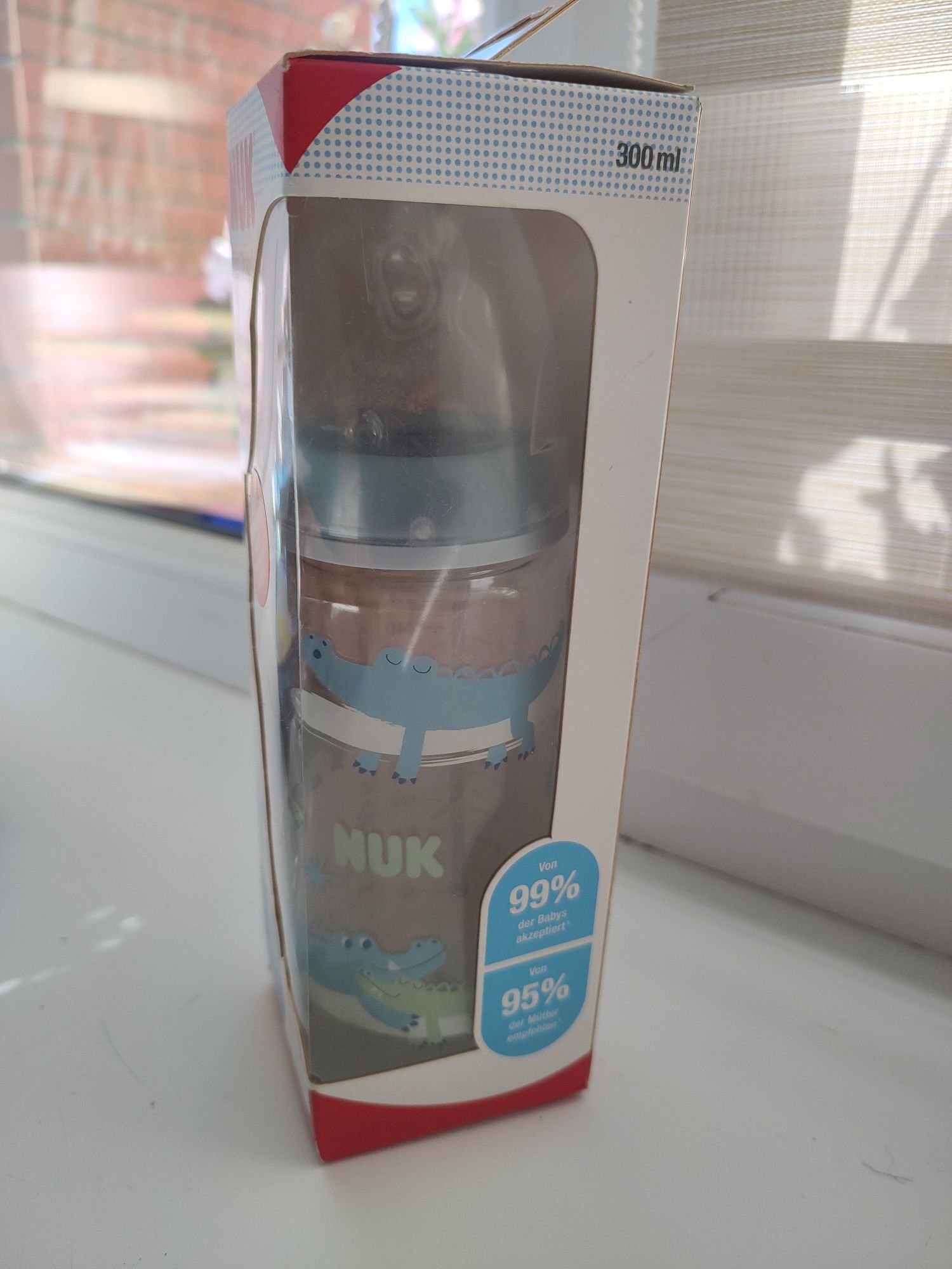 Пляшечка Nuk 300ml Крокодили 6-18 м