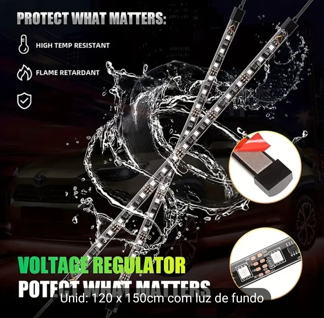 Vendo luz para debaixo do carro