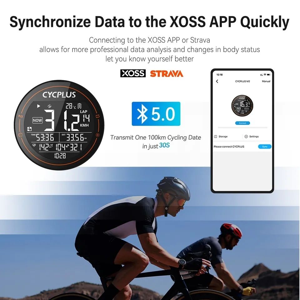 Велокомпьютер Cycplus М2, GPS