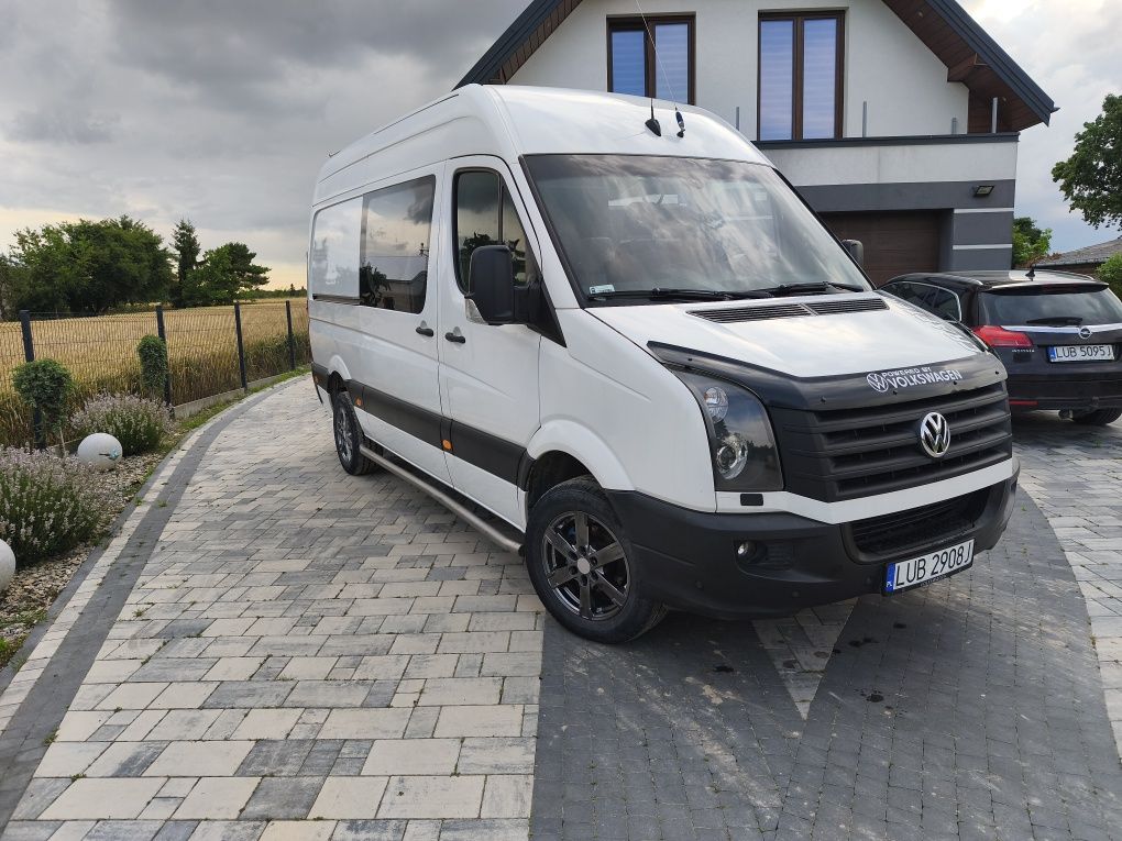 Volkswagen VW Crafter brygadówka 7 osób ekstra wyposażenie