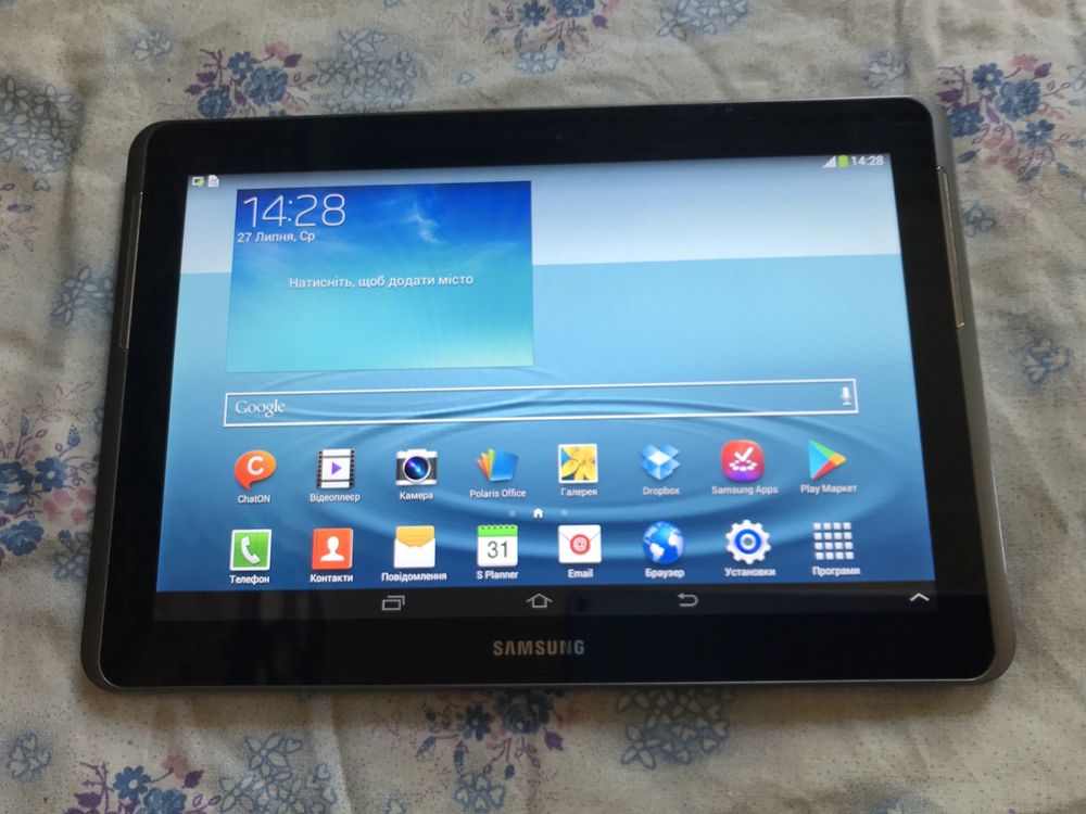 Для учебы планшет Samsung Galaxy Tab 2, 10 дюймов. Андроид 7.1