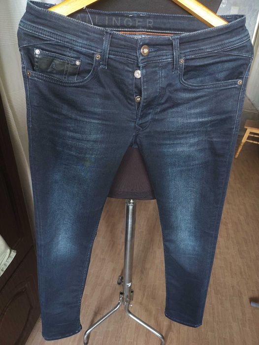 Джинсы Hallinger jeans Нидерланды w29 stretch blue black.