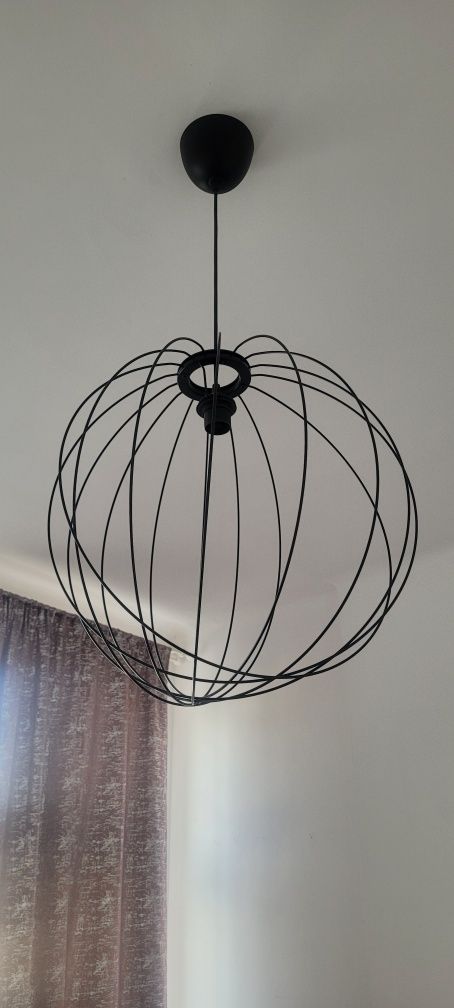 Nowoczesny żyrandol lampa loft czarna ikea